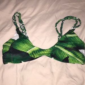Palm leaf bikini top